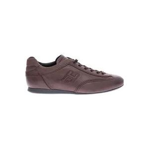 Hogan Bruine Olympia Lage Sneakers , Brown , Heren , Maat: 40 EU