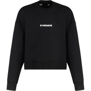 B1Archive, Heren, Sweatshirts & Hoodies, Zwart, Maat: S Katoen,