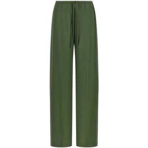 Dries Van Noten, Dames, Broeken, Groen, Maat: M Zijde,