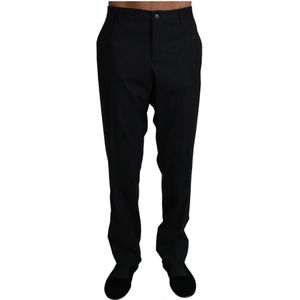 Dolce & Gabbana, Heren, Broeken, Zwart, Maat: 2XL Wol,