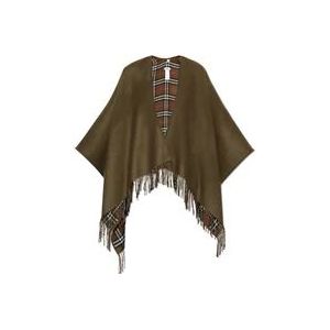 Burberry Wollen Poncho , Green , Dames , Maat: ONE Size