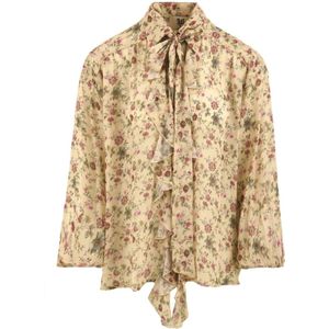 Aniye By, Dames, Blouses & Shirts, Beige, Maat: S