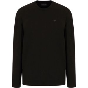 Armani, Heren, Tops, Zwart, Maat: S Katoen,