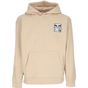 Obey, Heren, Sweatshirts & Hoodies, Beige, Maat: XL Fleece,