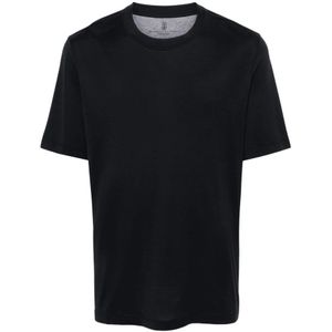 Brunello Cucinelli, Heren, Tops, Blauw, Maat: S Katoen,