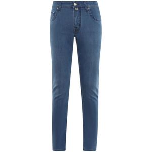 Jacob Cohën, Heren, Jeans, Blauw, Maat: W33 Katoen,