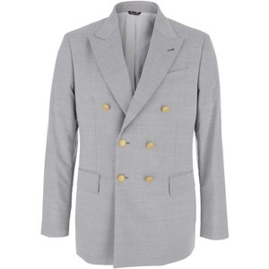 Reveres 1949, Heren, Jassen, Grijs, Maat: M Wol,