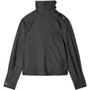 Patrizia Pepe, Dames, Jassen, Grijs, Maat: M Viscose,