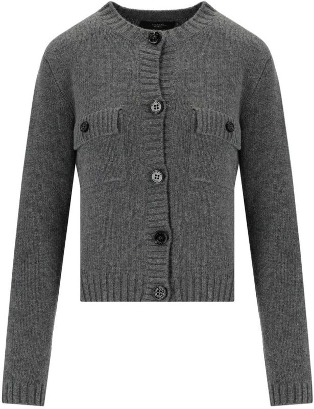 Weekend Max Mara, Dames, Truien, Grijs, Maat: XS Wol,