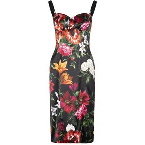 Dolce & Gabbana, Dames, Jurken, Veelkleurig, Maat: XS Satijn,