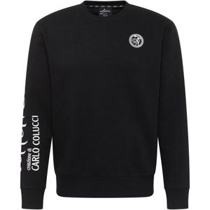 Carlo Colucci, Heren, Sweatshirts & Hoodies, Zwart, Maat: L