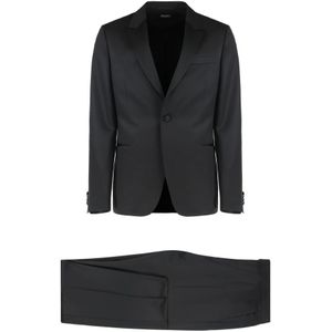 Zegna, Heren, Pakken, Zwart, Maat: L Wol,