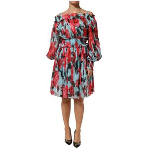 Dolce & Gabbana, Dames, Jurken, Veelkleurig, Maat: M Zijde,