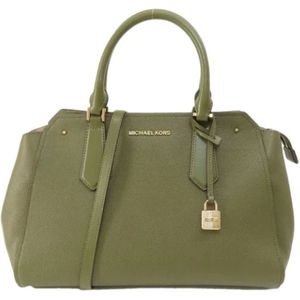 Michael Kors Pre-owned, Dames, Pre-owned, Groen, Maat: ONE Size Leer,