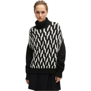 Hugo, Dames, Truien, Zwart, Maat: M Wol,