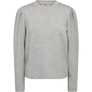 MOS Mosh, Dames, Tops, Grijs, Maat: XS Leer,