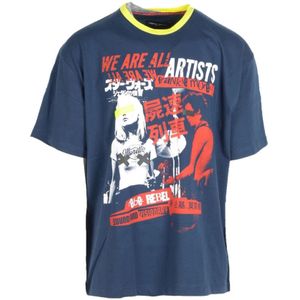 Frankie Morello, Heren, Tops, Veelkleurig, Maat: L Katoen,