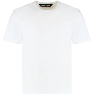Palm Angels, Heren, Tops, Wit, Maat: 2XL Katoen,