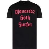 Dsquared2 Logo Print T-Shirt - Zwart , Black , Heren , Maat: S