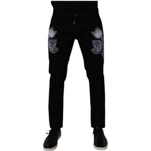 Dolce & Gabbana, Heren, Jeans, Zwart, Maat: M Katoen,