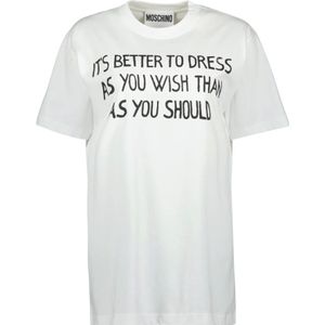 Moschino - Crew Neck T-shirt - Katoen - Print - Korte Mouwen