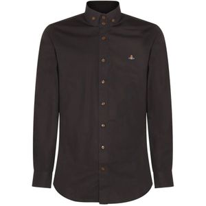 Vivienne Westwood, Heren, Overhemden, Zwart, Maat: M Katoen,