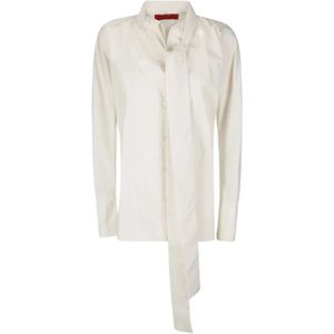 TheLatest, Dames, Blouses & Shirts, Geel, Maat: M Katoen,