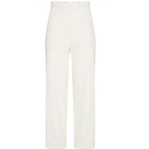 Max Mara, Dames, Broeken, Wit, Maat: S Katoen,