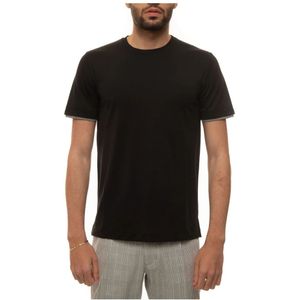 Canali, Heren, Tops, Zwart, Maat: 3XL Katoen,