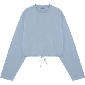 Prada, Dames, Tops, Blauw, Maat: L