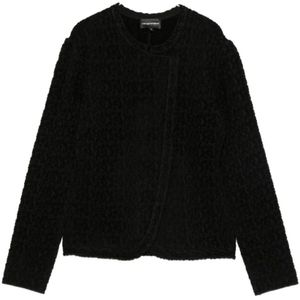 Emporio Armani, Dames, Jassen, Zwart, Maat: XL Fleece,