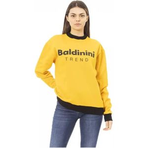 Baldinini, Dames, Sweatshirts & Hoodies, Geel, Maat: XL Katoen,