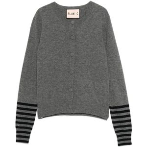 Plan C, Dames, Truien, Grijs, Maat: XS Wol,
