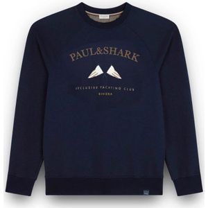 Paul & Shark, Heren, Sweatshirts & Hoodies, Blauw, Maat: XL Katoen,
