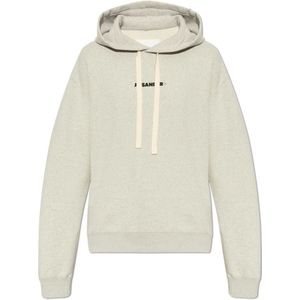 Jil Sander, Heren, Sweatshirts & Hoodies, Grijs, Maat: L Katoen,
