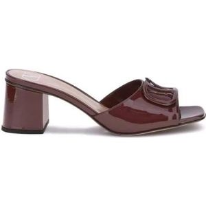 Valentino Garavani - VLogo Slide - Sandalen - Bruin - Leer
