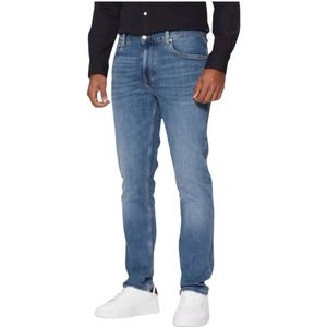 Tommy Hilfiger, Heren, Jeans, Blauw, Maat: W34 L32 Katoen,