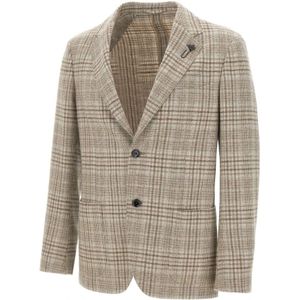 Lardini, Heren, Jassen, Beige, Maat: L Wol,