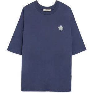 A Paper Kid, Heren, Tops, Blauw, Maat: XS Katoen,