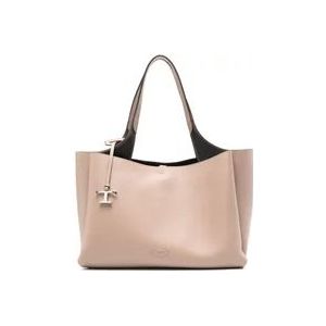 Tod's Leren Medium Tas , Beige , Dames , Maat: ONE Size