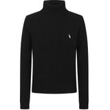 Polo Ralph Lauren - LS TN Long Sleeve Pullover - Zwart - Dames - Kabelgebreide Trui