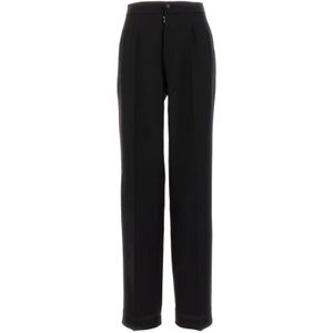 Maison Margiela, Dames, Broeken, Zwart, Maat: XS Wol,