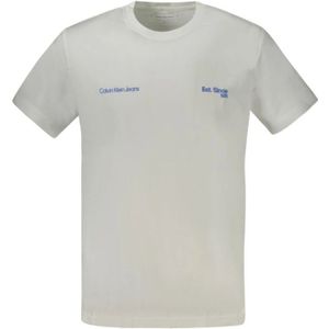 Calvin Klein, Heren, Tops, Wit, Maat: M Katoen,