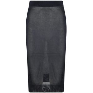 Saint Laurent, Dames, Rokken, Blauw, Maat: M Viscose,