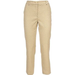 Weekend Max Mara, Dames, Broeken, Geel, Maat: L Katoen,