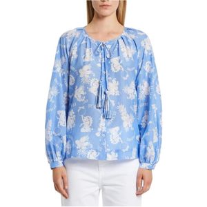 Marella, Dames, Blouses & Shirts, Blauw, Maat: XS Katoen,