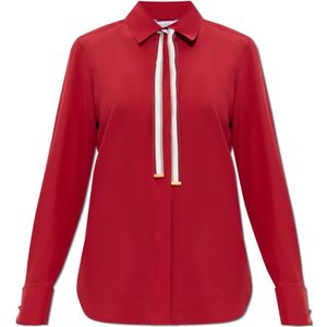 Max Mara, Dames, Blouses & Shirts, Rood, Maat: XL Zijde,