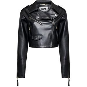 Silvian Heach, Dames, Jassen, Zwart, Maat: XS