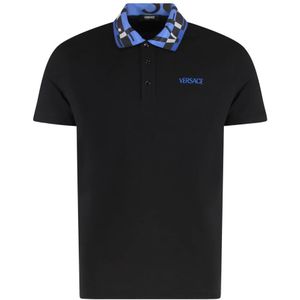 Versace, Heren, Tops, Zwart, Maat: M Katoen,