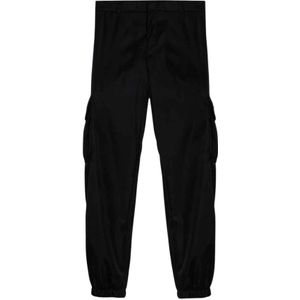 Prada, Heren, Broeken, Zwart, Maat: S Nylon,